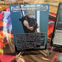 Cloud, Midgar Mercenary (Borderless) Final Fantasy Regular & SFS (2 cards)💎 - Image 2