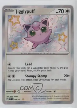 Shiny Rare - Jigglypuff Pokemon Scarlet & Violet Paldean Fates PAF #198 - Image 1