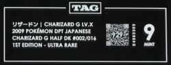 2009 Pokemon Half Deck Japanese 002/016 Charizard G LV.X 1st Ed Holo TAG 9 (929) - Image 3