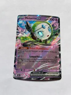 Pokemon TCG Meloetta EX Black Bolt Holo Double Rare Card 044/086 Sv: Black - Image 1