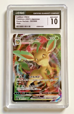 Leafeon VMAX 003/069 CGC 10 Eevee Heroes Eeveelution JP Graded Pokemon Card Slab - Image 1