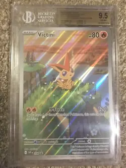 POKEMON BLACK STAR PROMO SVP 208 VICTINI JUMBO BGS 9.5 GEM MINT PSA 10 OVERSIZED - Image 3