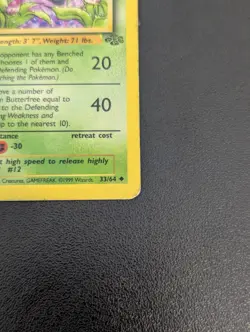 Pokemon Butterfree 33/64 Jungle 1st Edition - Image 5