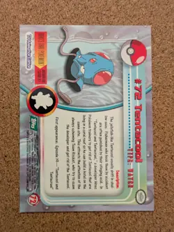 Topps Pokemon Card - Tentacool #72 - Blue Logo - NM Non Holo - Image 2