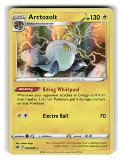 Arctozolt 066/189 Holo Rare Darkness Ablaze Pokemon Holo Near Mint - Image 1