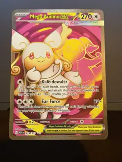 Pokemon TCG Mega Audino EX 253/217 Full Art Ultra Rare Near Mint Condition - Image 1