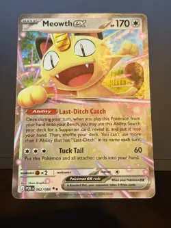 Meowth ex 062/088 Me03: Perfect Order Holo Pokemon - Image 1