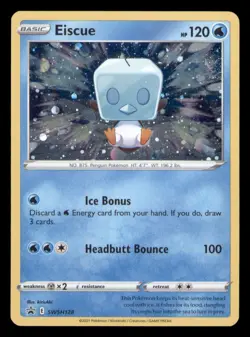 Eiscue SWSH128 Holo Promo Sword & Shield Promo Pokemon TCG NM - Image 1