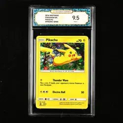TQG 9.5 MINT+ 2016 Pokemon ENG Pikachu SM04 Promo - Image 1