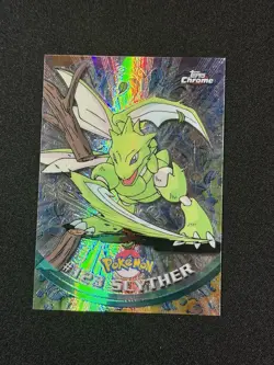 2000 Topps Chrome Pokemon Series 2 Scyther Spectra #123 - Image 2