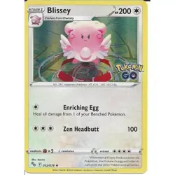 Blissey : Rare Holo : Pokemon GO : Pokemon Trading Card Game - 052/078 - Image 1