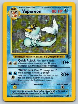 Vaporeon 12/64 Jungle Rare Pokemon MP - Image 1