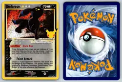 Umbreon Gold Star 17/17 Celebrations: Classic Collection Pokemon NM - Image 3