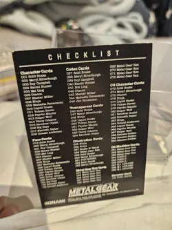 Checklist Metal Gear Solid Trading card KONAMI Rare Excellent Condition - Image 2