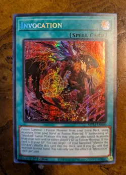 Invocation MP24-EN060 Alternate Art 1st Ed NM Prismatic Secret Rare Yu-Gi-Oh! - Image 1