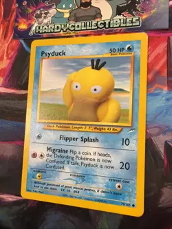 Pokemon TCG Psyduck Neo Destiny Card 79/105 Regular Common Yuka Morii NM- - Image 2