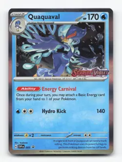 Pokemon TCG - Quaquaval (Prerelease) 005 NM Holo Promo Scarlet & Violet Promo - Image 1