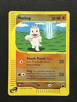 Pokemon Skyridge - Machop - 74/144 - REVERSE Holo - NM - Image 2