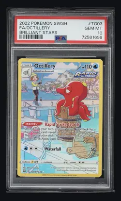 Pokemon Octillery Full Art Holo Brilliant Stars PSA 10 - Image 1