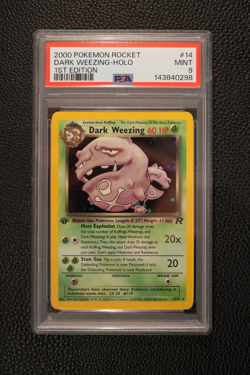 2000 POKEMON ROCKET 1ST ED #14 DARK WEEZING-HOLO PSA 9 - Image 3