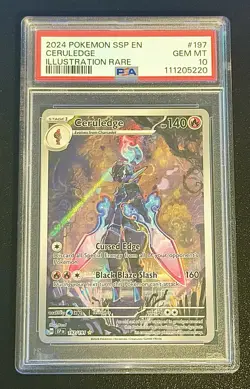 Pokemon Ceruledge Surging Sparks Illustration Rare #197 PSA 10 Gem Mint - Image 1