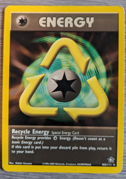 Pokemon Recycle Energy 105/111 Neo Genesis MP - Image 1