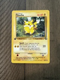 Vintage Pokemon 1st Edition Pikachu 60/64 NM Jungle WOTC - Image 3