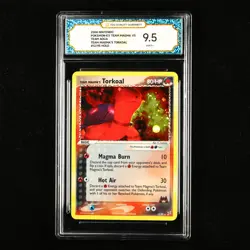TQG 9.5 MINT+ 2004 Pokemon ENG Team Magma's Torkoal 12/95 Holo - Image 1