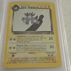 Pokemon Dark Magneton Team Rocket Holo Rare PSA 8 11/82 2000 English Unlimited - Image 3