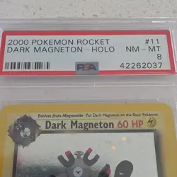 Pokemon Dark Magneton Team Rocket Holo Rare PSA 8 11/82 2000 English Unlimited - Image 4