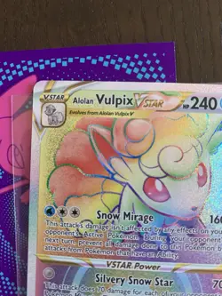 Alolan Vulpix VSTAR 197/195 Secret Rare - Silver Tempest Pokemon NM - Image 1