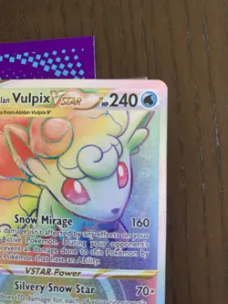 Alolan Vulpix VSTAR 197/195 Secret Rare - Silver Tempest Pokemon NM - Image 2