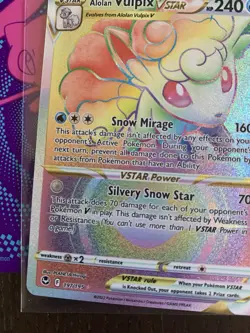 Alolan Vulpix VSTAR 197/195 Secret Rare - Silver Tempest Pokemon NM - Image 3