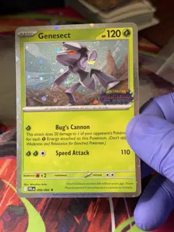 Genesect 008/094 BEST BUY EXCLUSIVE PHANTASMAL FLAMES STAMP COSMOS HOLO Pokemon - Image 2
