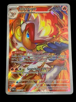2024 Pokemon - TCG Twilight Masquerade - INFERNAPE - Illustration Rare Holo - NM - Image 1