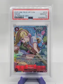 One Piece TCG CCG OP11-010 HIBARI Alt Art Fist of Divine Speed PSA 10 - Image 1