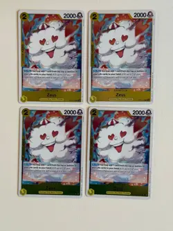 4x One Piece Zeus OP11-106 R A Fist of Divine Speed Playset - Image 1