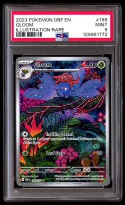 PSA 9 Gloom 198/197 Illustration Rare Obf En obsidian Flames Pokemon - Image 1