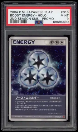 PSA 9 Mint Boost Energy Holo 016/PLAY Players Promo Japanese Pokemon Card - Image 1