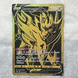 Pokemon Zamazenta V SWSH077 SWSH: Sword & Shield Promo Cards Holo Gold Rare NM - Image 1