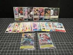 One Piece Legacy of the Master Card Lot with Sealed Luffy and Zoro Promo's - Image 1