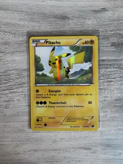 Pokemon Pikachu TCG Secret Rare Holo Card 115/114 Black and White - Image 1