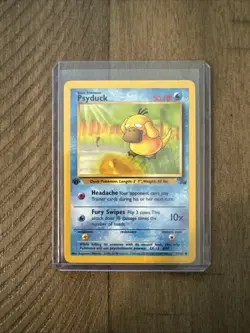 Pokemon TCG Vintage Psyduck Fossil 1st Edition Card 53/62 WOTC - Image 1