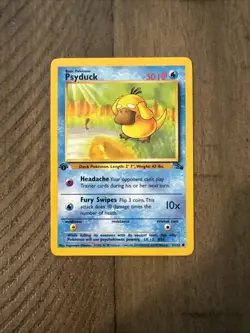 Pokemon TCG Vintage Psyduck Fossil 1st Edition Card 53/62 WOTC - Image 3