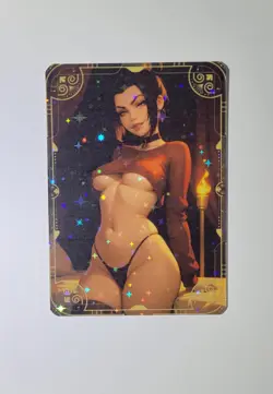 Azula Avatar Trainer Goddess Story Girl Anime Waifu Holofoil Card Hunny Bunnies - Image 1
