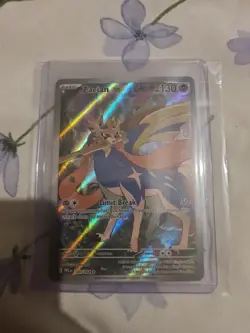 Pokemon TCG Phantasmal Flames Zacian 100/094 Illustration Rare Card Near Mint - Image 1