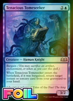 x1 Tenacious Tomeseeker WOE MTG 74 FOIL UNCOMMON M/NM 1x - Image 1