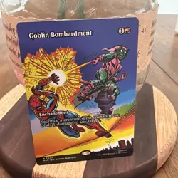 MTG Goblin Bombardment 0023 (Borderless) [Marvels Spider-Man Near Mint] - Image 1
