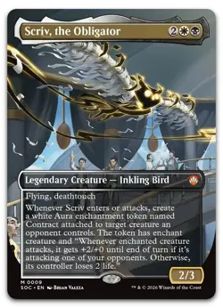 Scriv, the Obligator (Borderless) #9 NM Commander: Secrets of Strixhaven - Image 1