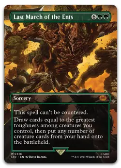 Last March of the Ents (Borderless) #418 (NM) Lord of the Rings LTR Magic MTG - Image 1